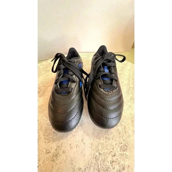 Adidas Unisex Kids Black Blue Goletto VIII Firm Ground Soccer Cleats Shoe Sz 11 - Picture 2 of 10
